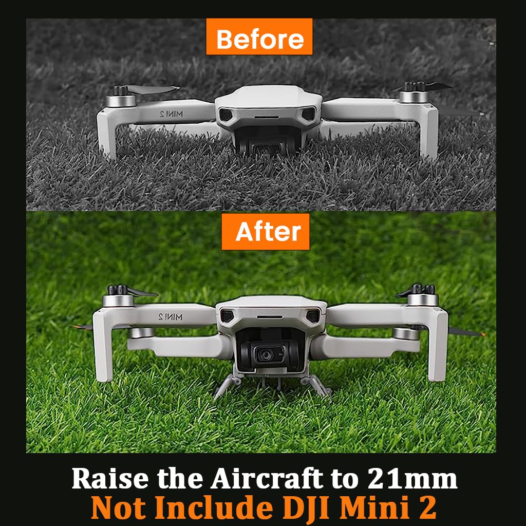 ZORBES Mini 2 Landing Gear Foldable Quick Release Extension Leg for DJI Mini 2 Mavic Mini 1 SE Accessories ZORBES Mini 2 Landing Gear Foldable Quick Release Extension Leg for DJI Mini 2 Mavic Mini 1 SE Accessories